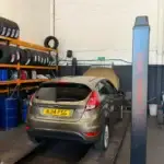 Car in for servicing